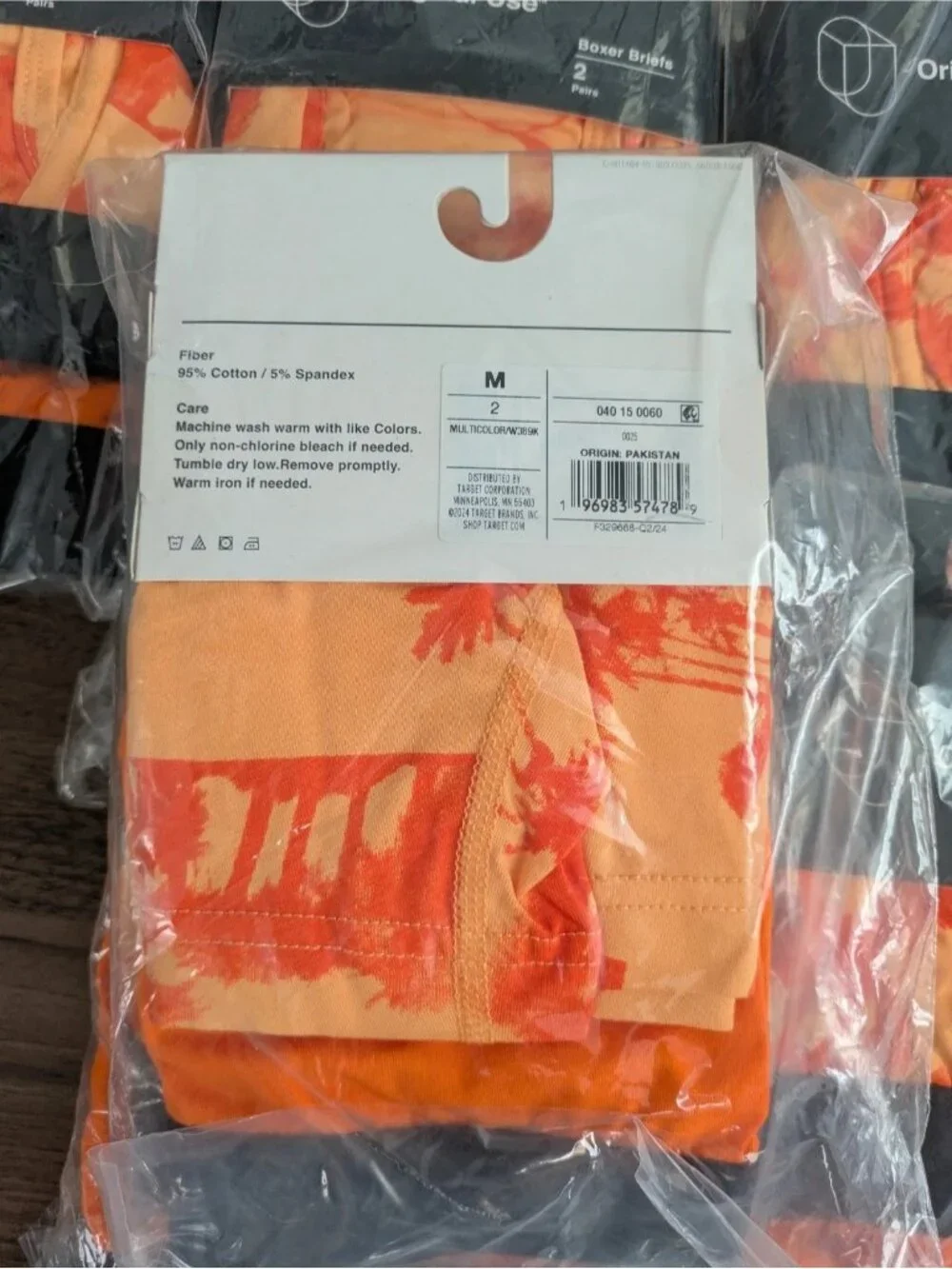 Original Use Men's Boxer Briefs 2pk Medium Orange Underwear Target New Lot of 6